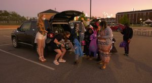 Trunk or Treat allows student groups to share the Halloween spirit with local children.