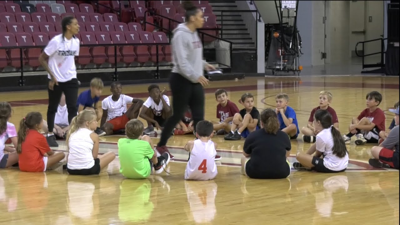 Trojan Women's Basketball team holds annual Little Dribblers Camp