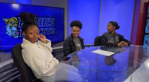Banks School journalism students visit TrojanVision studio