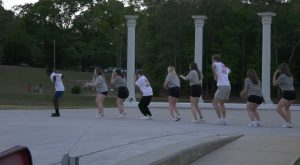 Fraternities and sororities stroll together during Greek Week 2023