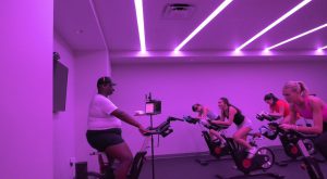 Spin Class Party helps students get sweat on, stress off