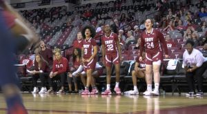 Women’s basketball dominates USA, heading to SBC tournament