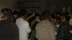 Students show their moves at silent disco