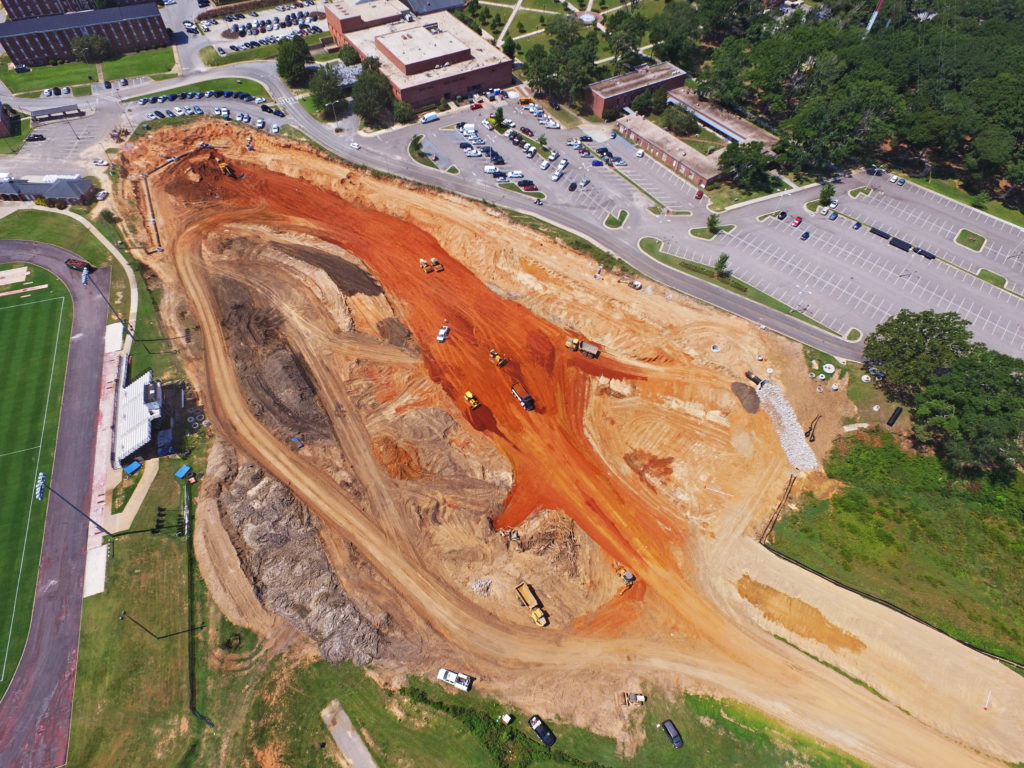 Aerial Parking Lot Construction Troy Today