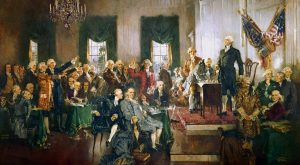 TROY celebrates the U.S. Constitution with Constitution Day lectures. (Howard Chandler Christy/public domain via wikimedia commons)