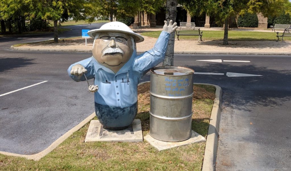 The "Trawick Peanut Man Commemorative" on W. Main St. in Dothan. (Wiregrass Archives)