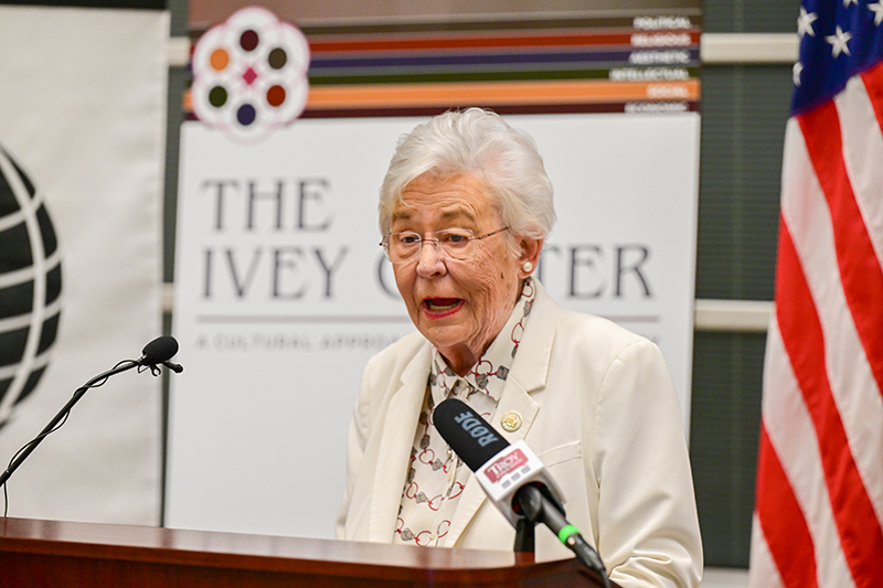 Gov. Kay Ivey is the niece of Dr. Oliver Turner Ivey, who is the "father of the cultural approach to teaching history" in America. (TROY photo/Joey Meredith)