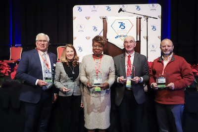 Dr. Greg Price, far right, and his fellow All-State School Board awardees.