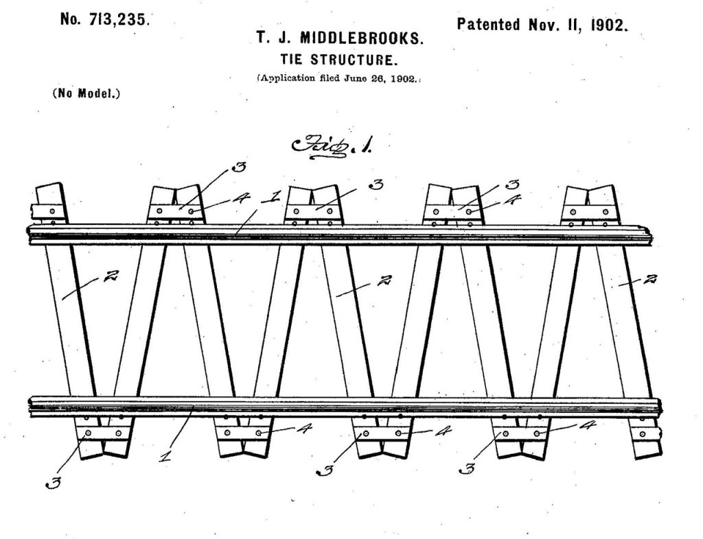 A U.S. Patent for a railroad tie structure.