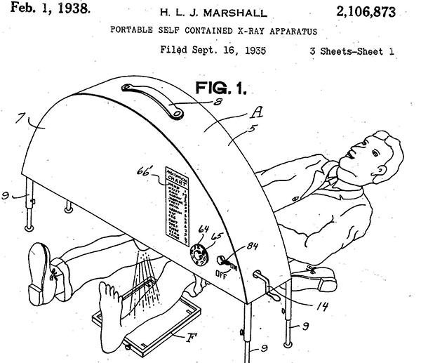 a U.S. Patent for a portable x-ray machine