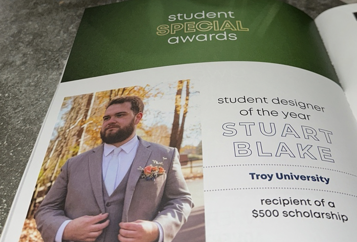 Montgomery ADDY’s event program featuring TROY design graduate Stuart Blake.