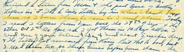 a letter from World War 2