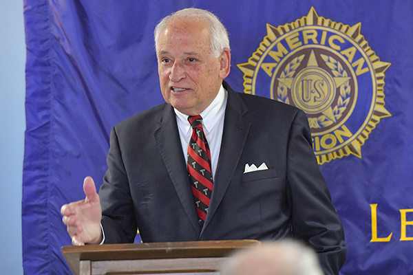 a photo of Chancellor Hawkins giving a speech