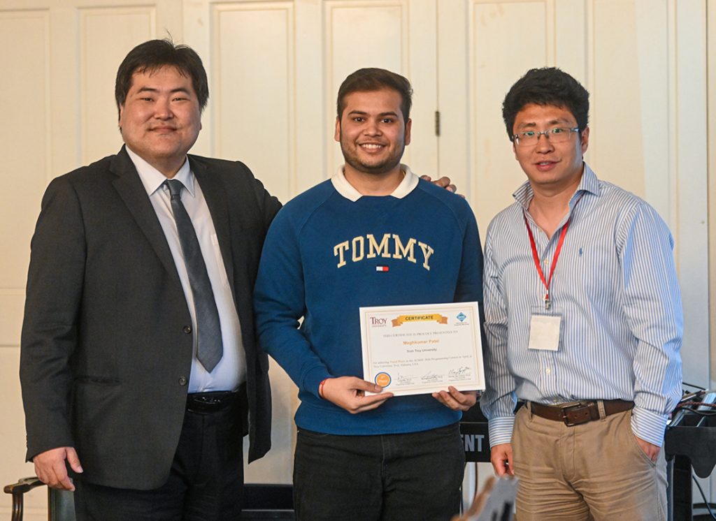 Dr. Byungkwan Jung and TROY student Meghkumar Patel