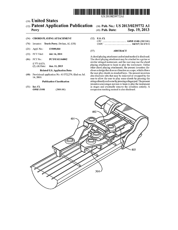 a patent illustration for ChordBuddy