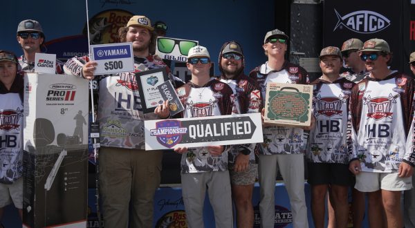 TROY's bass fishing team secured a national championship bid, thanks to a first-ever, first-place finish by Barrett Choquette.